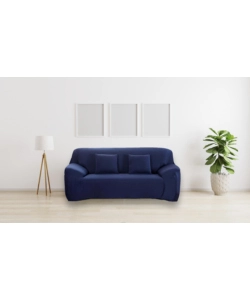 Copridivano 2 posti elasticizzato blu, 145-185 cm